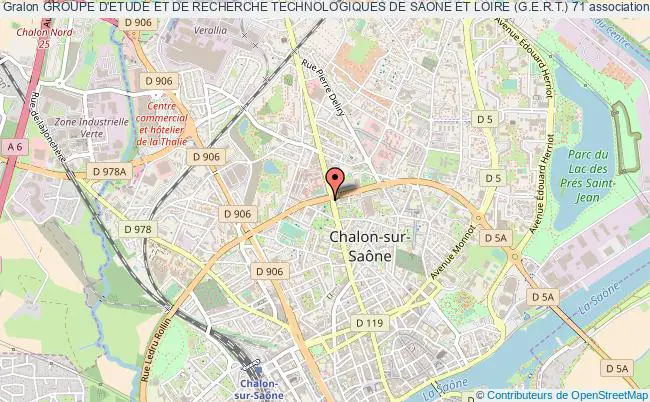 plan association Groupe D'etude Et De Recherche Technologiques De Saone Et Loire (g.e.r.t.) 71 Chalon-sur-Saône