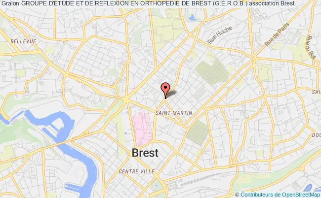 plan association Groupe D'etude Et De Reflexion En Orthopedie De Brest (g.e.r.o.b.) Brest