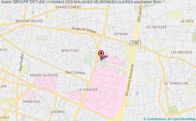 plan association Groupe D'Étude Lyonnais Des Maladies Neuromusculaires Bron