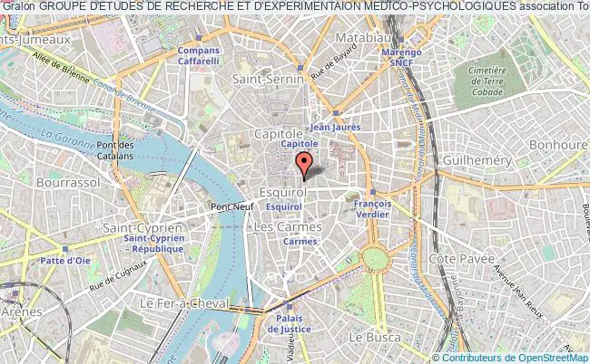 plan association Groupe D'etudes De Recherche Et D'experimentaion Medico-psychologiques Toulouse