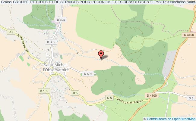 plan association Groupe D'etudes Et De Services Pour L'economie Des Ressources 'geyser' Saint-Michel-l'Observatoire