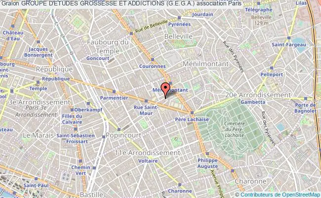 plan association Groupe D'etudes Grossesse Et Addictions (g.e.g.a.) Paris