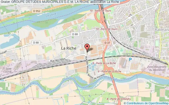 plan association Groupe D'etudes Municipales G.e.m. La Riche La Riche