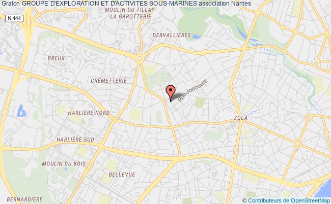 plan association Groupe D'exploration Et D'activites Sous-marines Nantes