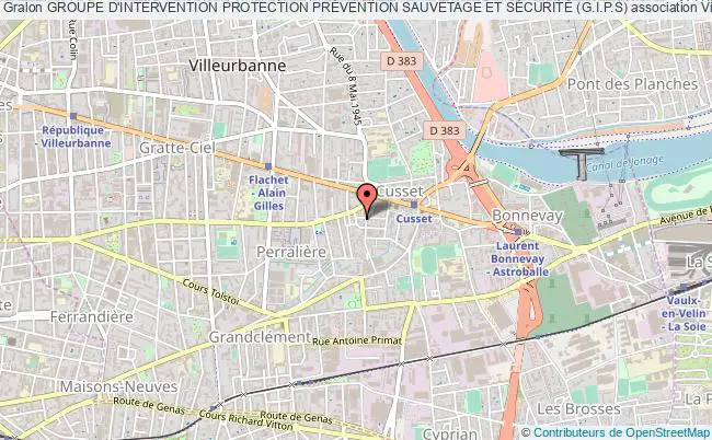 plan association Groupe D'intervention Protection PrÉvention Sauvetage Et SÉcuritÉ (g.i.p.s) Villeurbanne