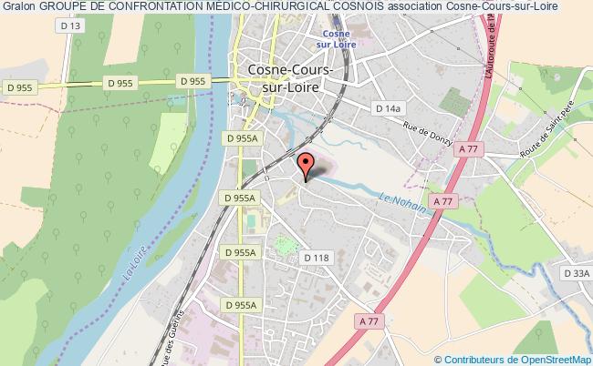 plan association Groupe De Confrontation MÉdico-chirurgical Cosnois Cosne-Cours-sur-Loire