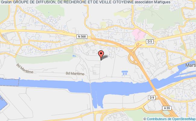 plan association Groupe De Diffusion, De Recherche Et De Veille Citoyenne Martigues