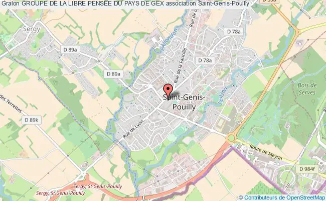 plan association Groupe De La Libre Pensee Du Pays De Gex Saint-Genis-Pouilly
