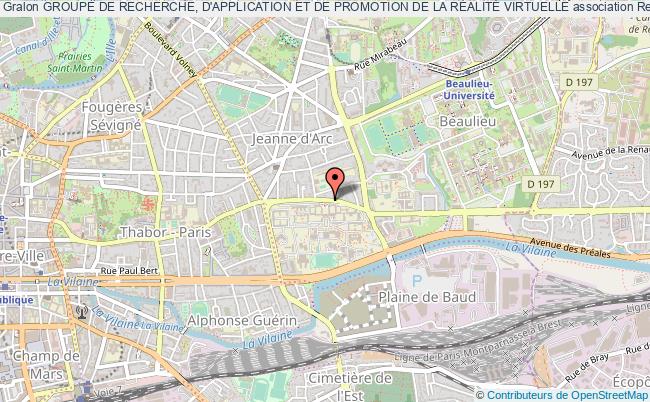 plan association Groupe De Recherche, D'application Et De Promotion De La RÉalitÉ Virtuelle Rennes