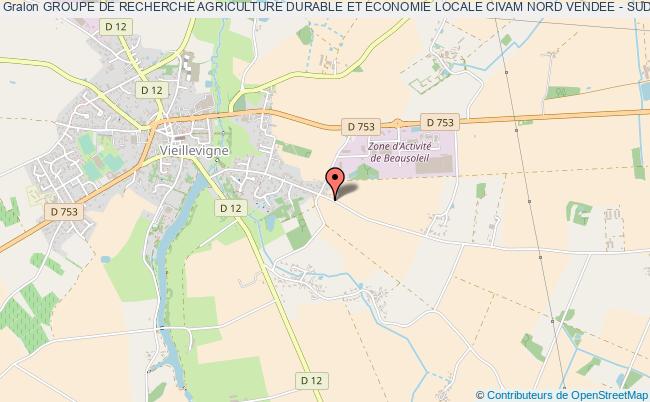 plan association Groupe De Recherche Agriculture Durable Et Economie Locale Civam Nord Vendee - Sud Loire ( Gradel ) Vieillevigne