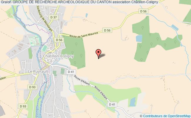 plan association Groupe De Recherche Archeologique Du Canton Châtillon-Coligny