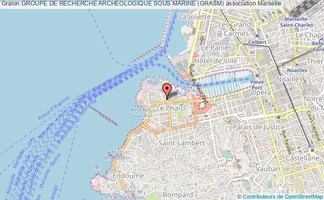 plan association Groupe De Recherche Archeologique Sous Marine (grasm) Marseille