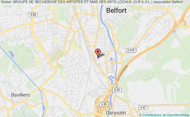 plan association Groupe De Recherche Des Artistes Et Amis Des Arts Locaux (g.r.a.a.l.) Belfort