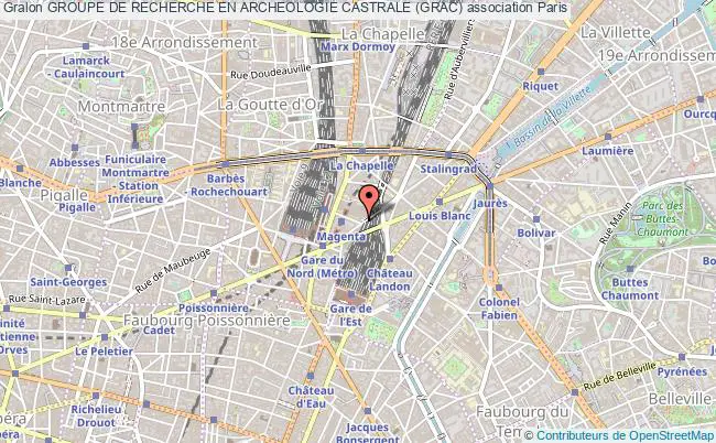 plan association Groupe De Recherche En Archeologie Castrale (grac) Paris 10e