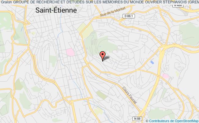 plan association Groupe De Recherche Et D'etudes Sur Les Memoires Du Monde Ouvrier Stephanois (gremmos) Saint-Étienne