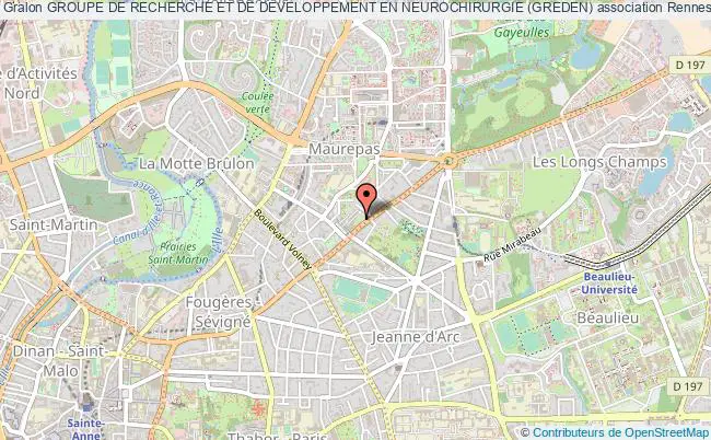 plan association Groupe De Recherche Et De Developpement En Neurochirurgie (greden) Rennes