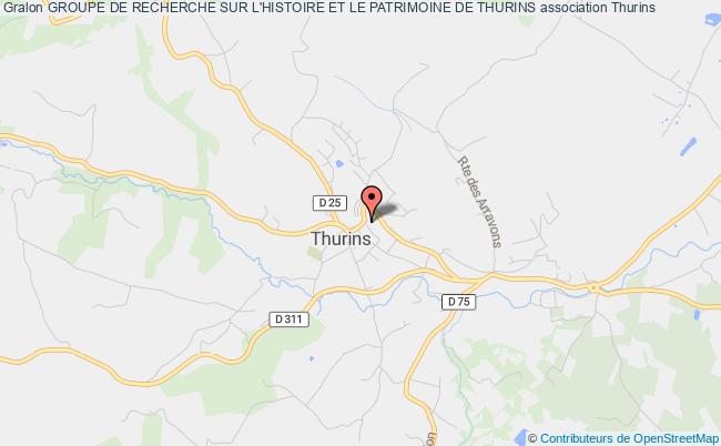plan association Groupe De Recherche Sur L'histoire Et Le Patrimoine De Thurins Thurins