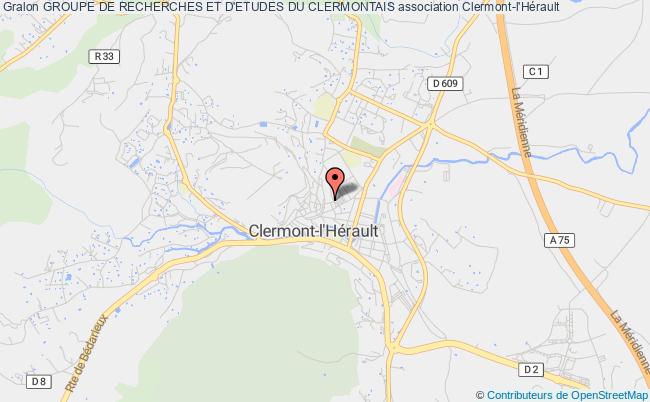 plan association Groupe De Recherches Et D'etudes Du Clermontais Clermont-l'Hérault