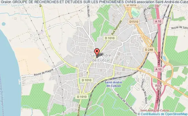 plan association Groupe De Recherches Et D'etudes Sur Les PhÉnomÈnes Ovnis Saint-André-de-Cubzac