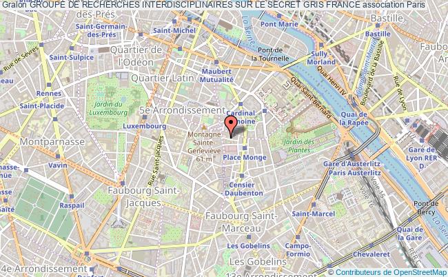 plan association Groupe De Recherches Interdisciplinaires Sur Le Secret Gris France Paris