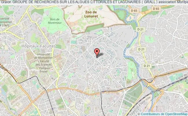 plan association Groupe De Recherches Sur Les Algues Littorales Et Lagunaires ( Grall ) Montpellier