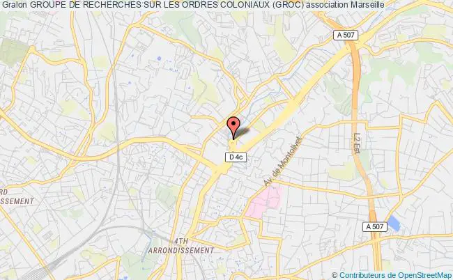 plan association Groupe De Recherches Sur Les Ordres Coloniaux (groc) Marseille 13