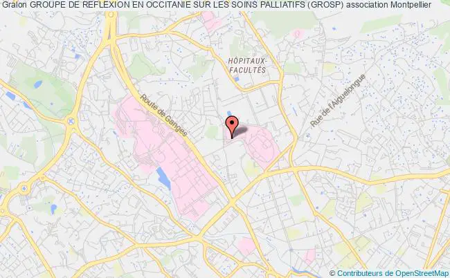 plan association Groupe De Reflexion En Occitanie Sur Les Soins Palliatifs (grosp) Montpellier cedex 5
