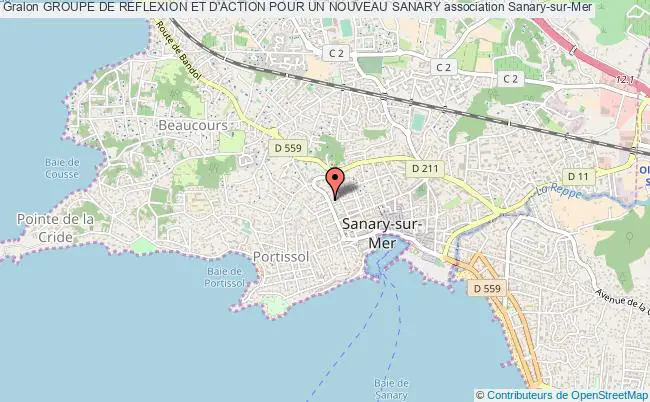 plan association Groupe De Reflexion Et D'action Pour Un Nouveau Sanary Sanary-sur-Mer