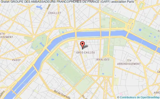 plan association Groupe Des Ambassadeurs Francophones De France (gaff) Paris