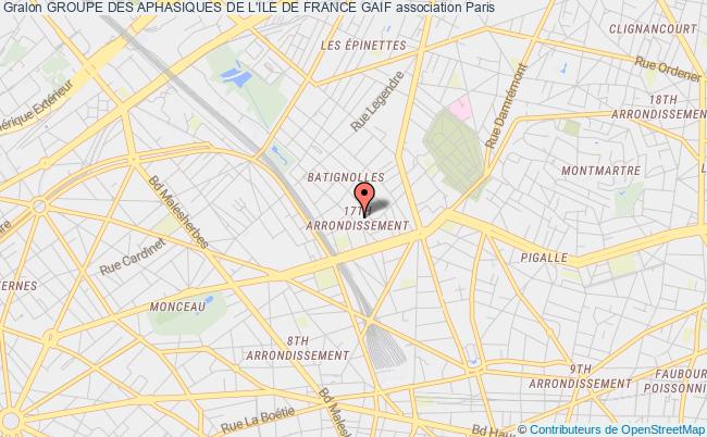 plan association Groupe Des Aphasiques De L'ile De France Gaif Paris