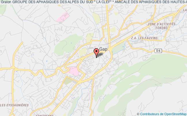 plan association Groupe Des Aphasiques Des Alpes Du Sud " La Clef" * Amicale Des Aphasiques Des Hautes-alpes *(l'aphasie, Comprehension, Langage, Expression, Famille) Gap