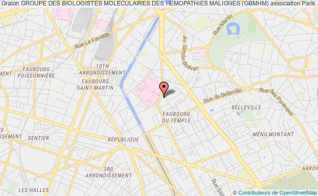 plan association Groupe Des Biologistes Moleculaires Des Hemopathies Malignes (gbmhm) Paris