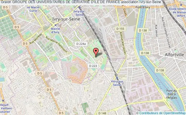 plan association Groupe Des Universitaires De Geriatrie D'ile De France Ivry-sur-Seine