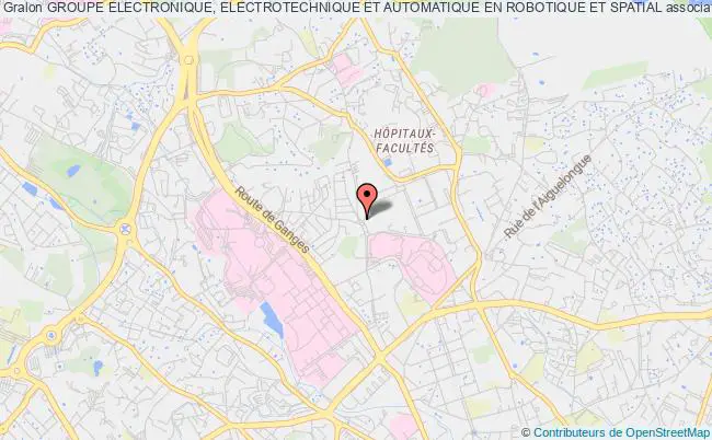 plan association Groupe Electronique, Electrotechnique Et Automatique En Robotique Et Spatial Montpellier