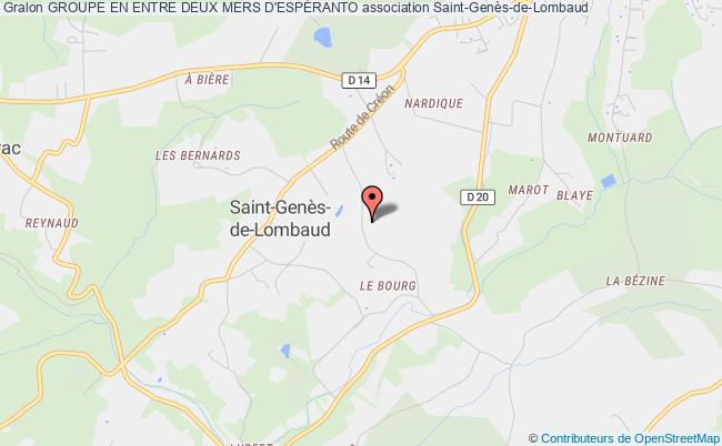 plan association Groupe En Entre Deux Mers D'espÉranto Saint-Genès-de-Lombaud