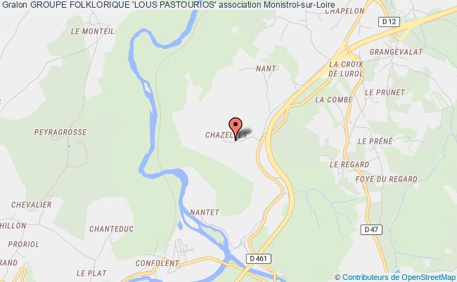 plan association Groupe Folklorique 'lous Pastourios' Monistrol-sur-Loire