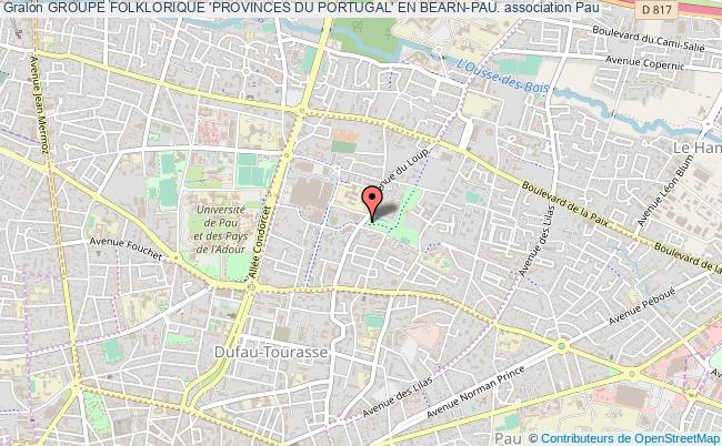plan association Groupe Folklorique 'provinces Du Portugal' En Bearn-pau. Pau