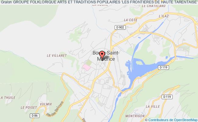 plan association Groupe Folklorique Arts Et Traditions Populaires 'les Frontieres De Haute Tarentaise' Bourg-Saint-Maurice