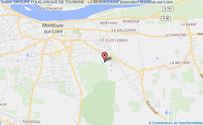 plan association Groupe Folklorique De Touraine : La Berdindaine Montlouis-sur-Loire