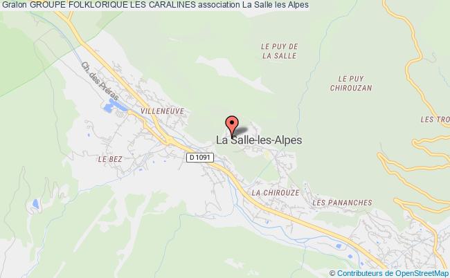 plan association Groupe Folklorique Les Caralines La Salle les Alpes
