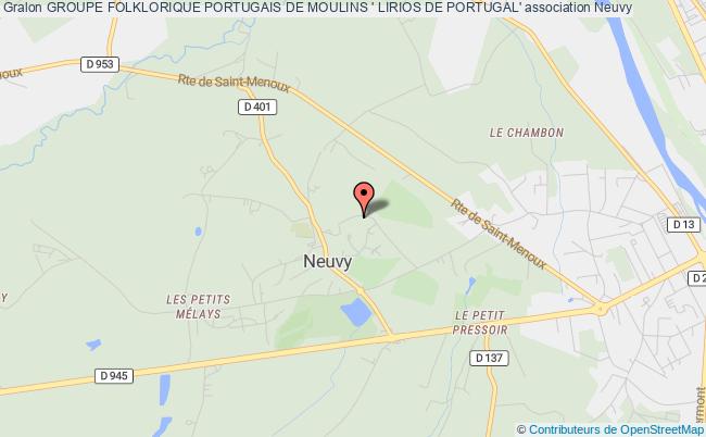 plan association Groupe Folklorique Portugais De Moulins ' Lirios De Portugal' Neuvy