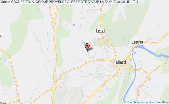 plan association Groupe Folklorique Provence Alpes Cote D'azur La TaÏole Tallard