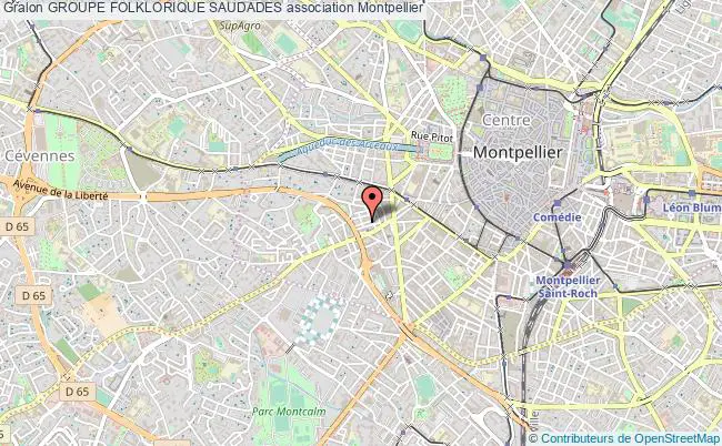 plan association Groupe Folklorique Saudades Montpellier