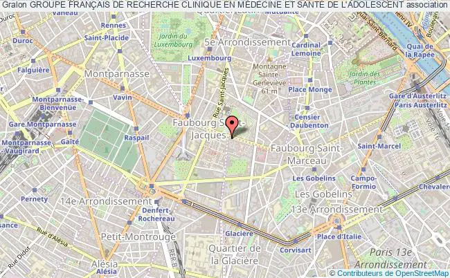 plan association Groupe FranÇais De Recherche Clinique En MÉdecine Et SantÉ De L'adolescent Paris 14e