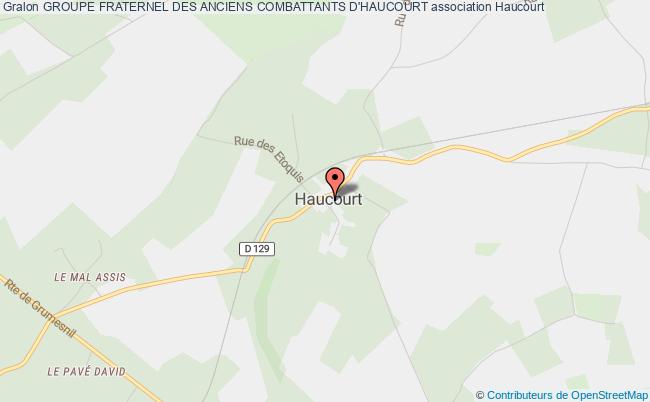 plan association Groupe Fraternel Des Anciens Combattants D'haucourt Haucourt