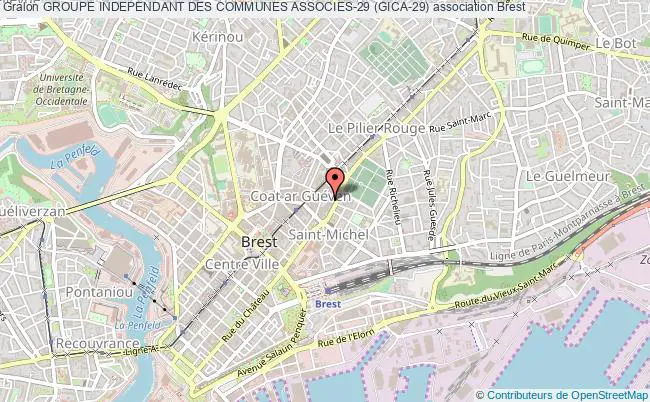 plan association Groupe Independant Des Communes Associes-29 (gica-29) Brest