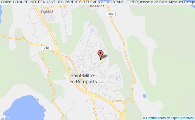 plan association Groupe Independant Des Parents D'eleves De Rostand (giper) Saint-Mitre-les-Remparts