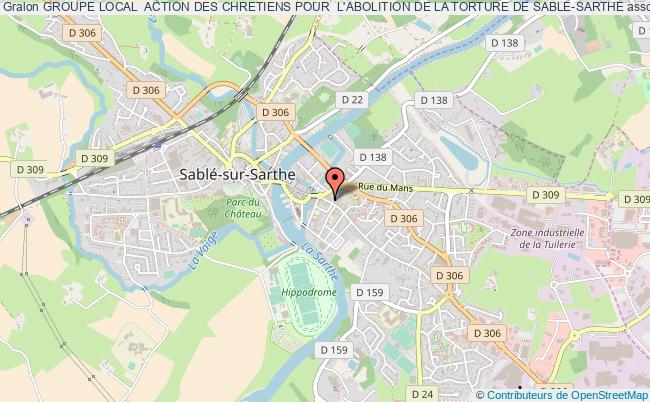 plan association Groupe Local  Action Des Chretiens Pour  L'abolition De La Torture De Sable-sarthe Sablé-sur-Sarthe