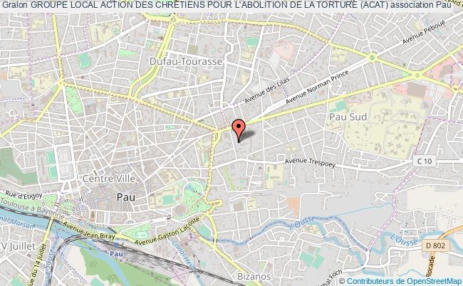 plan association Groupe Local Action Des Chretiens Pour L'abolition De La Torture (acat) Pau