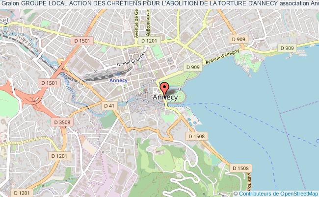 plan association Groupe Local Action Des ChrÉtiens Pour L'abolition De La Torture D'annecy Annecy